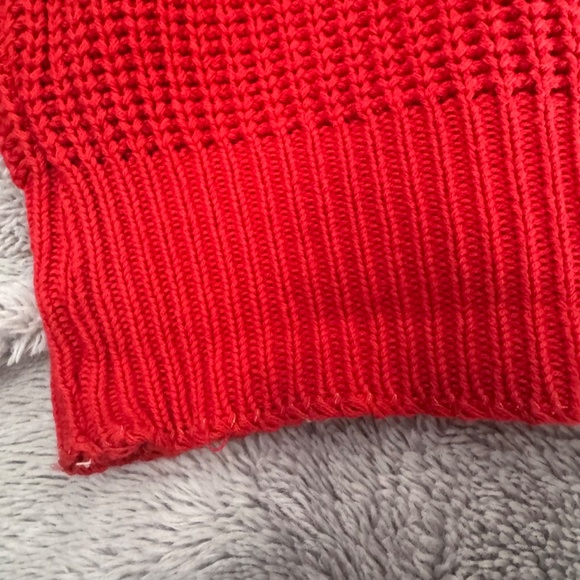 JCPenney The Fox Red Cable Knit Sweater Mens L Preppy Cozycore Cotton - Picture 5 of 6